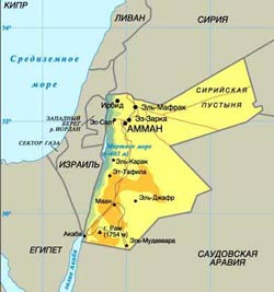 Карта Иордании